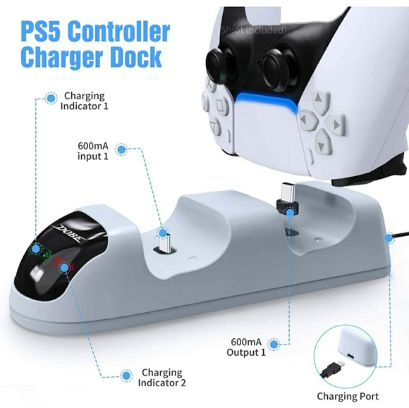 COPY - NEW Charger for PS5 Controller, Dual USB Controller Charger Fast Chargin… - Picture 6 of 6